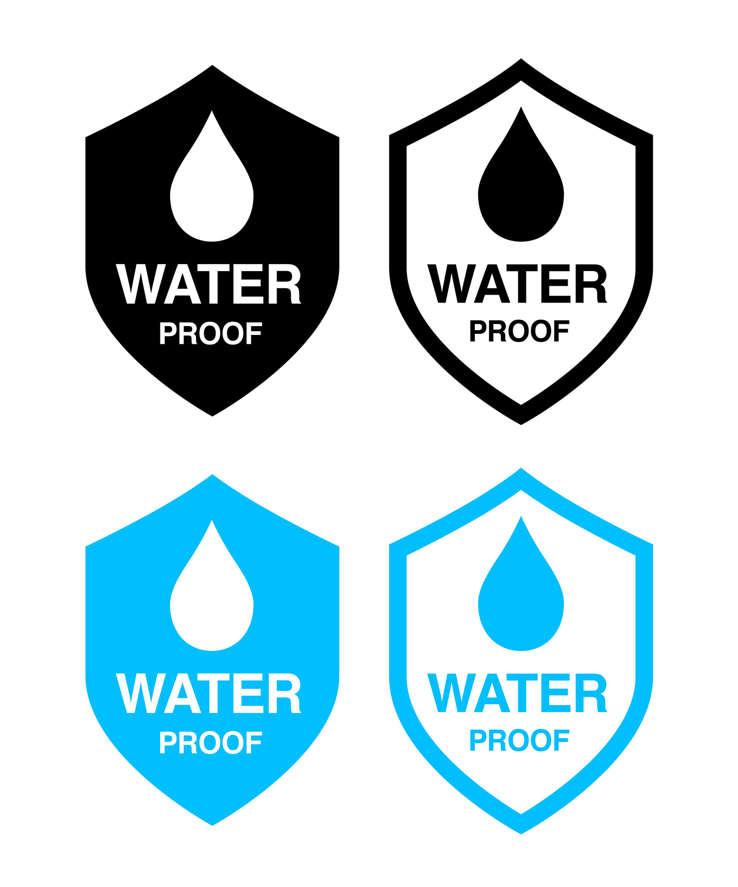 Waterproof icon set